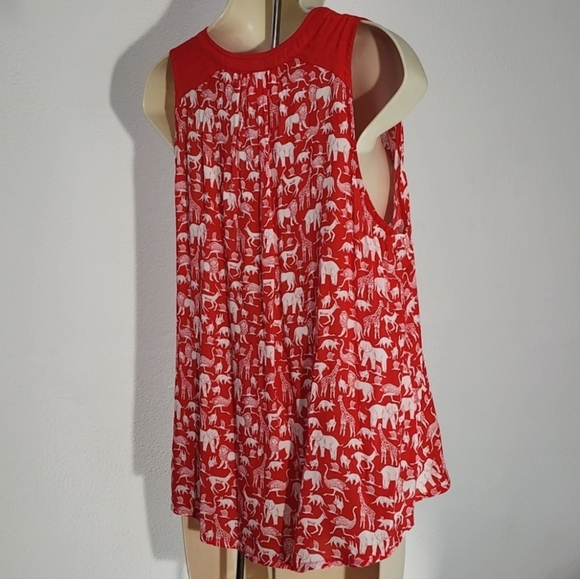 Maeve By Anthropoligie Safari Top Red Size 4 - Picture 9 of 13